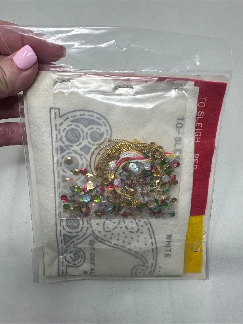 VINTAGE EDNA LOONEY CHRISTMAS CRAFT KIT ORNAMENT 6